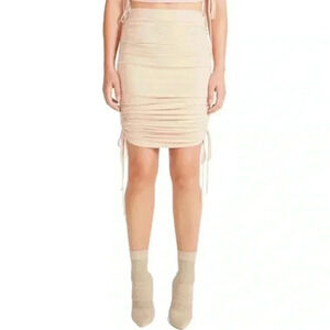 NWT BB Dakota Cinch by Cinch Women's Ribbed Knit Ruched Knee Length Pencil Skirt